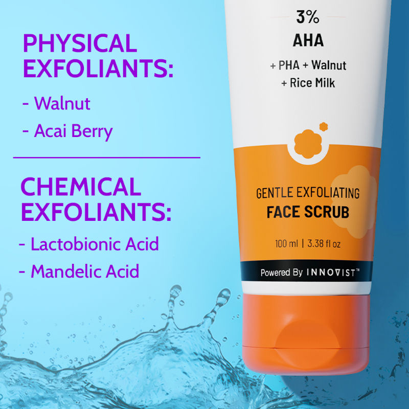 3% AHA Gentle Exfoliating Face Scrub For Dead Skin & Blackheads