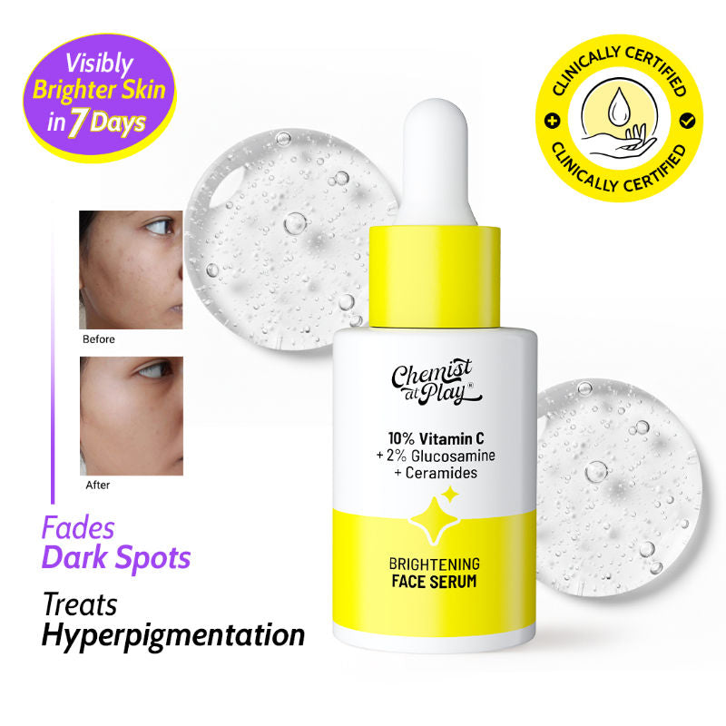 10% Vitamin C Face Serum Brightens Skin Treats Dark Spots & Hyperpigmentation