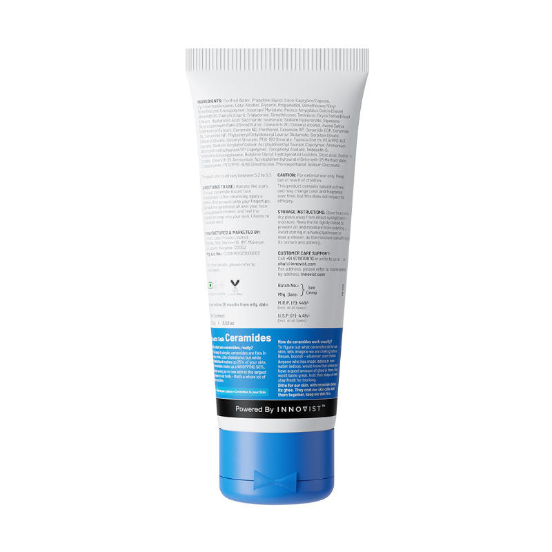 Intensely Hydrating Face Moisturizer Hydrates Up to 24 Hours For Skin Dryness
