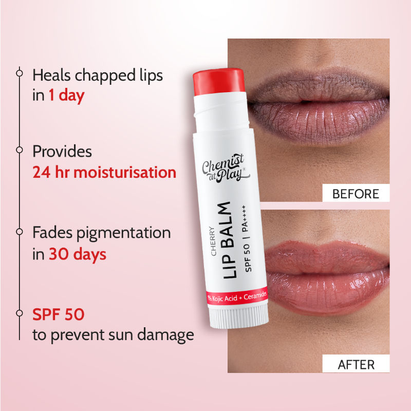 Lip Balm SPF 50 Brightens & Repairs Chapped Lips 24HR Moisture