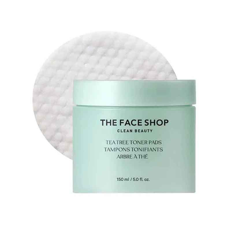 Tea Tree Korean Toner Pads with AHA, Salicylic Acid (BHA) & PHA for Acne & Oily Skin