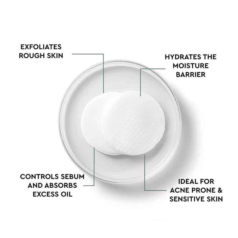 Tea Tree Korean Toner Pads with AHA, Salicylic Acid (BHA) & PHA for Acne & Oily Skin