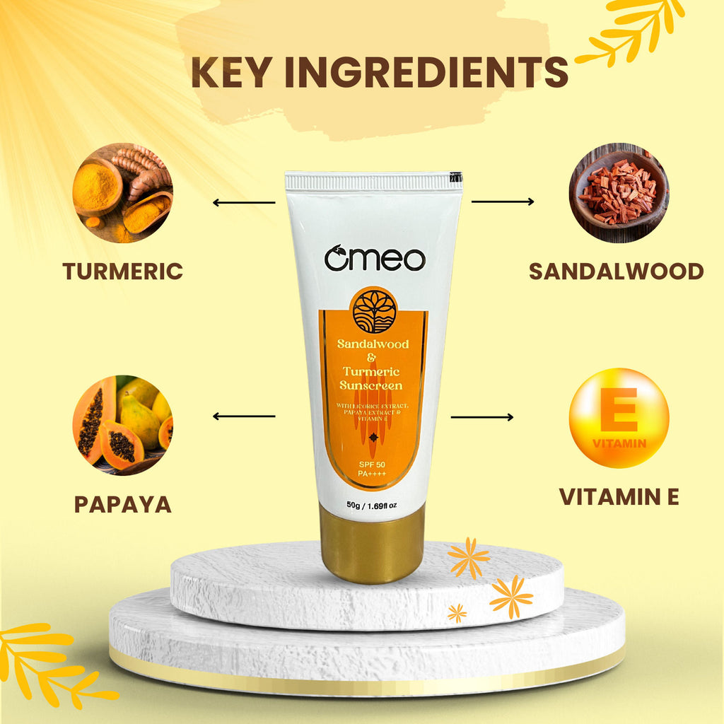 Sunscreen With Sandalwood, Turmeric, Papaya & Licorice Extract