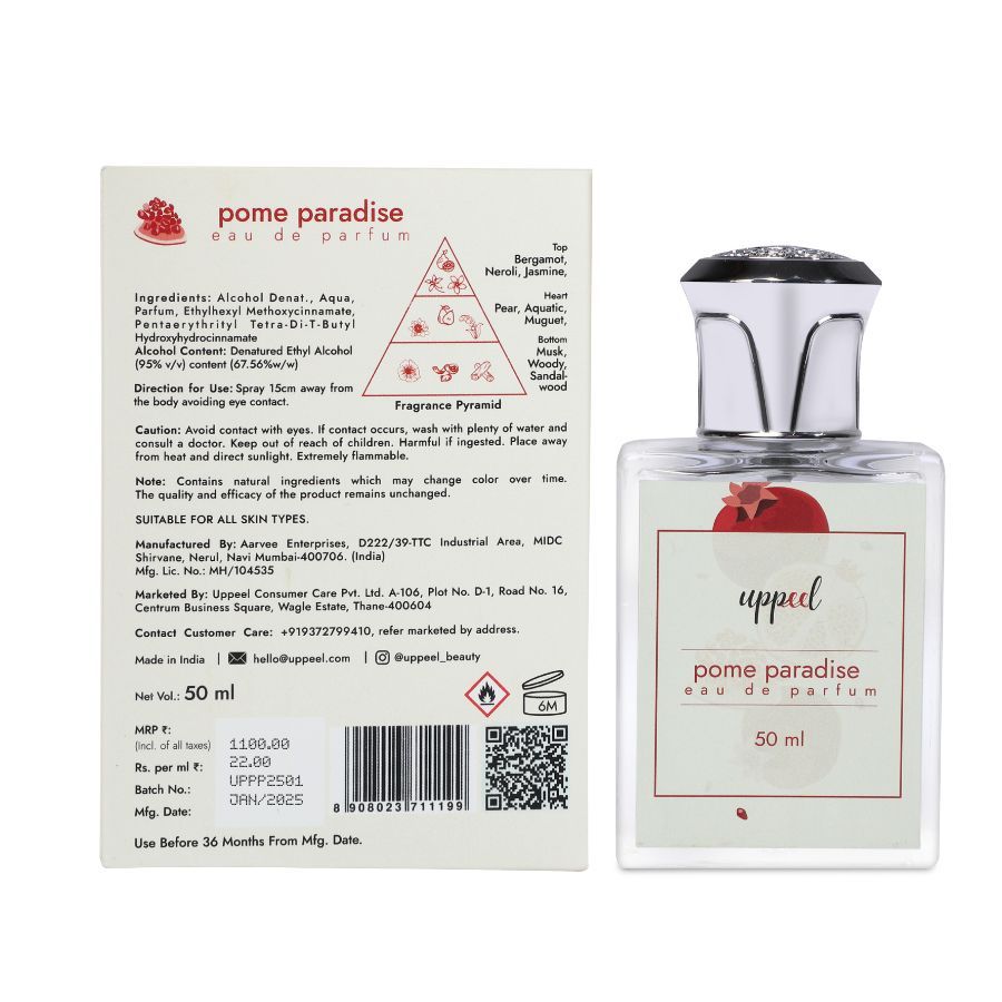 Pome Paradise Eau De Parfum Aquatic, Fruity & Woody Daytime Fragrance