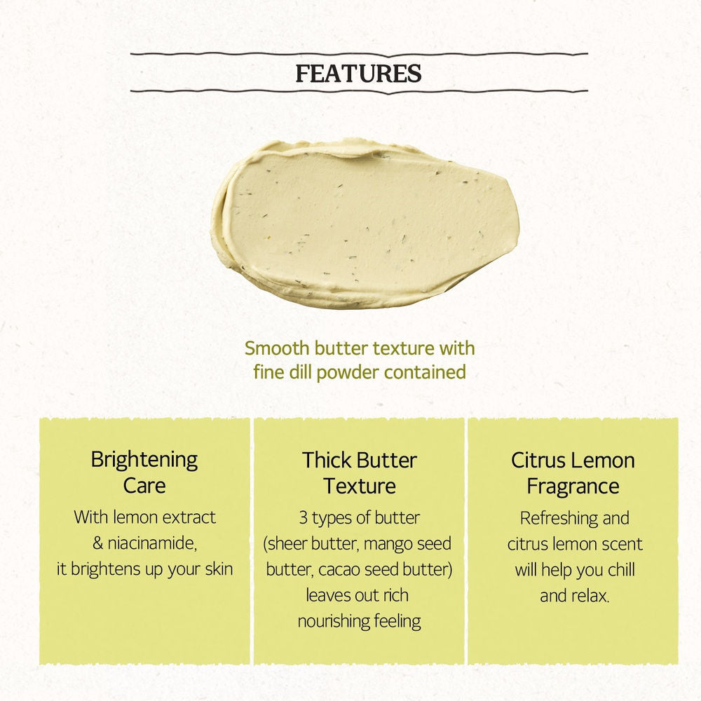Lemon Dill Butter Food Mask
