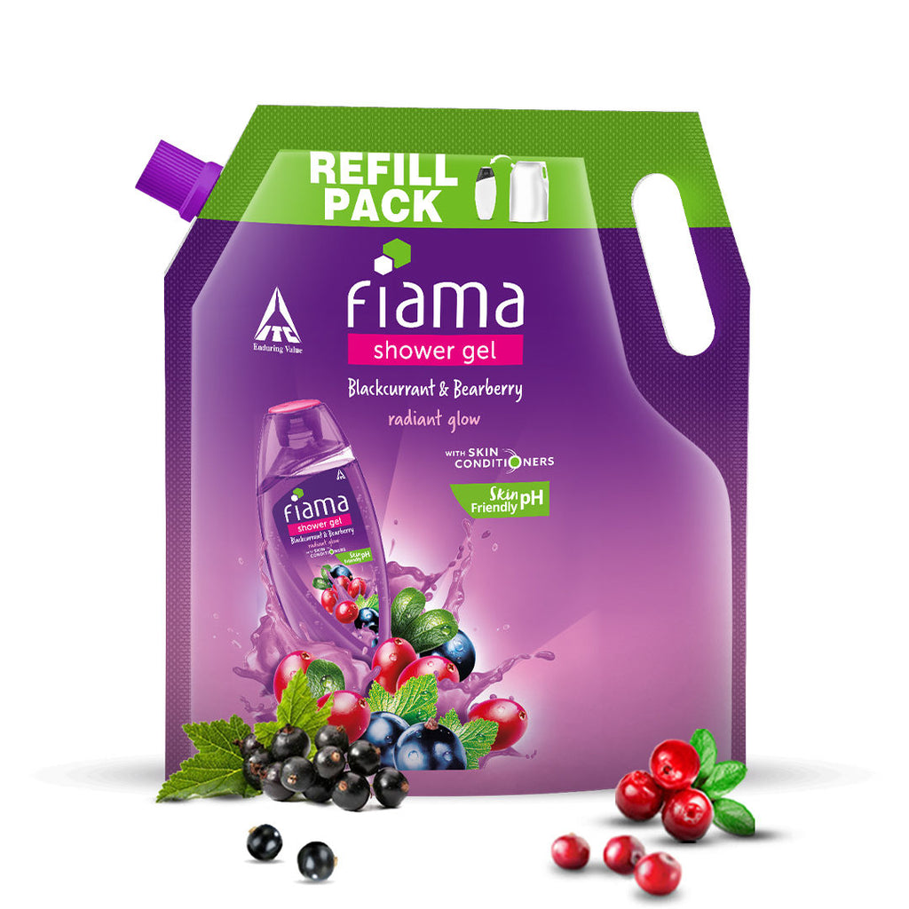 Shower Gel Blackcurrant & Bearberry with Skin Conditioners for Radiant Glow