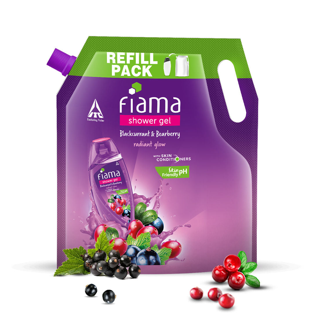 Shower Gel Blackcurrant & Bearberry with Skin Conditioners for Radiant Glow