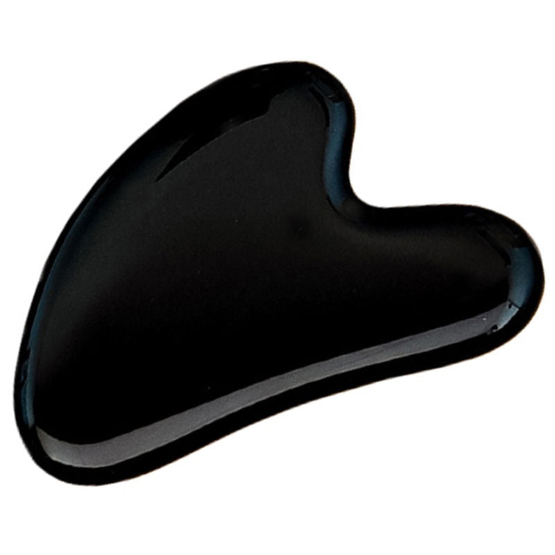 Black Obsidian Gua Sha Face Massager For Face, Neck Glow & Skin Brightening