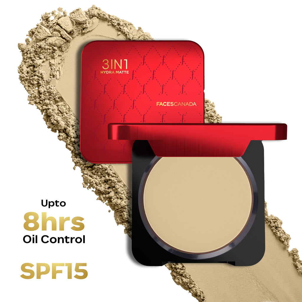 3In1 All Day Hydra Matte Compact Powder - Ivory 01