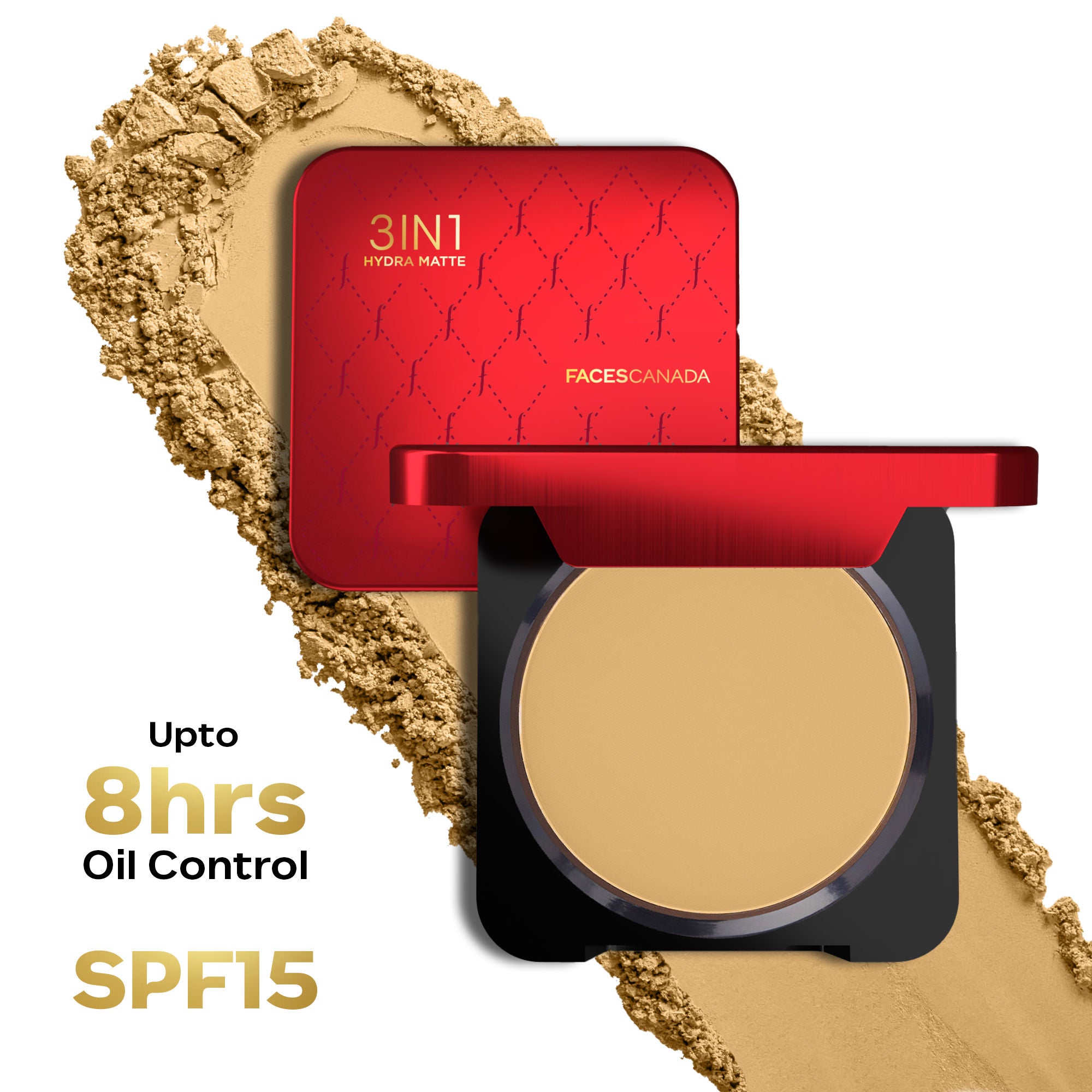 3In1 All Day Hydra Matte Compact Powder - Honey 05