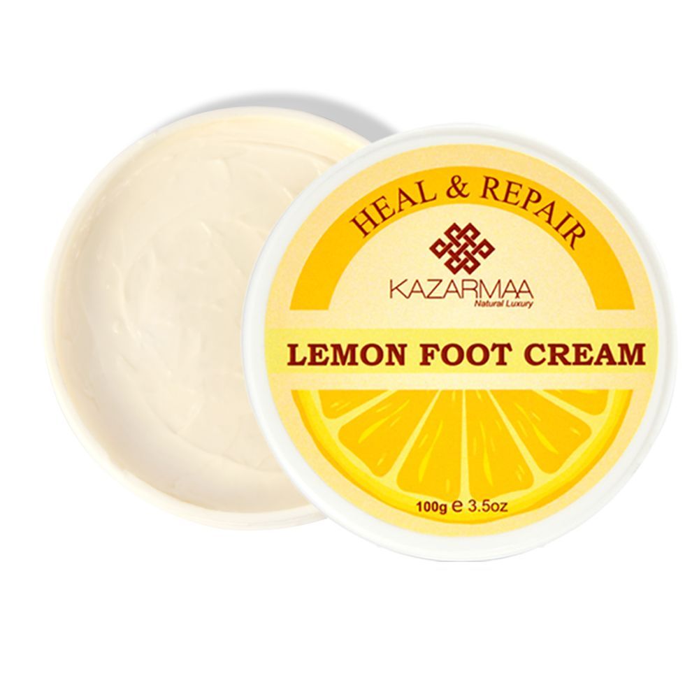 Heal & Repair Lemon Foot Cream With Shea Butter, Vitamin-e, Coconut Oil & Jojoba Oil
