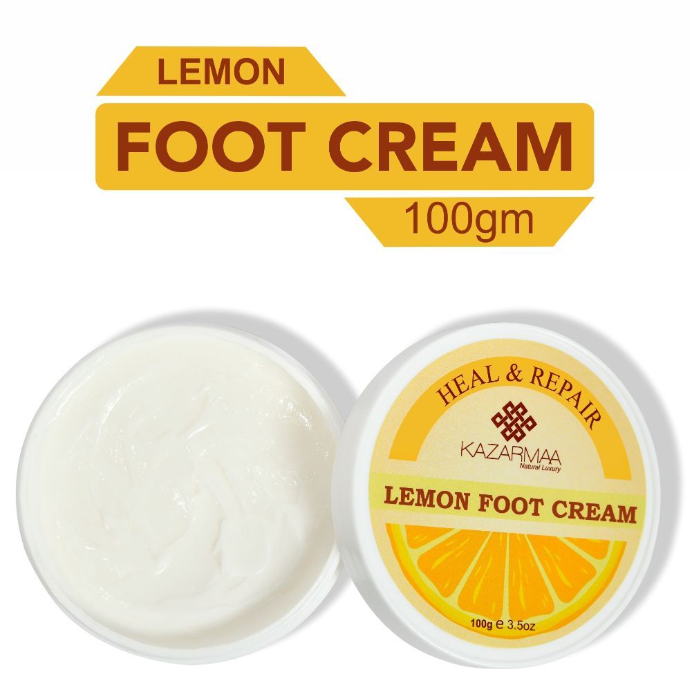 Heal & Repair Lemon Foot Cream With Shea Butter, Vitamin-e, Coconut Oil & Jojoba Oil