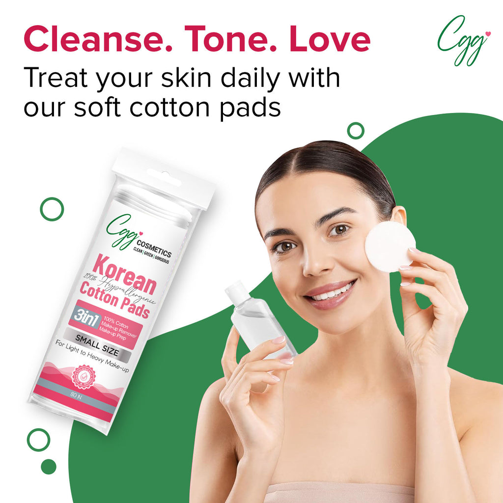 Korean Makeup Remover Cotton Pads - Small