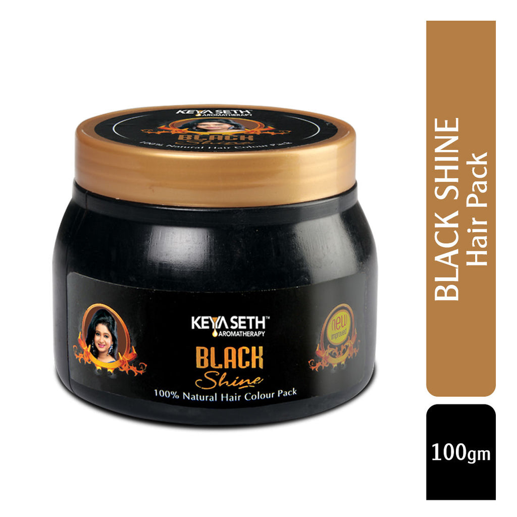 Keya Seth Aromatherapy- Black Shine Hair Pack Natural Hair Color For Gray & White Hair