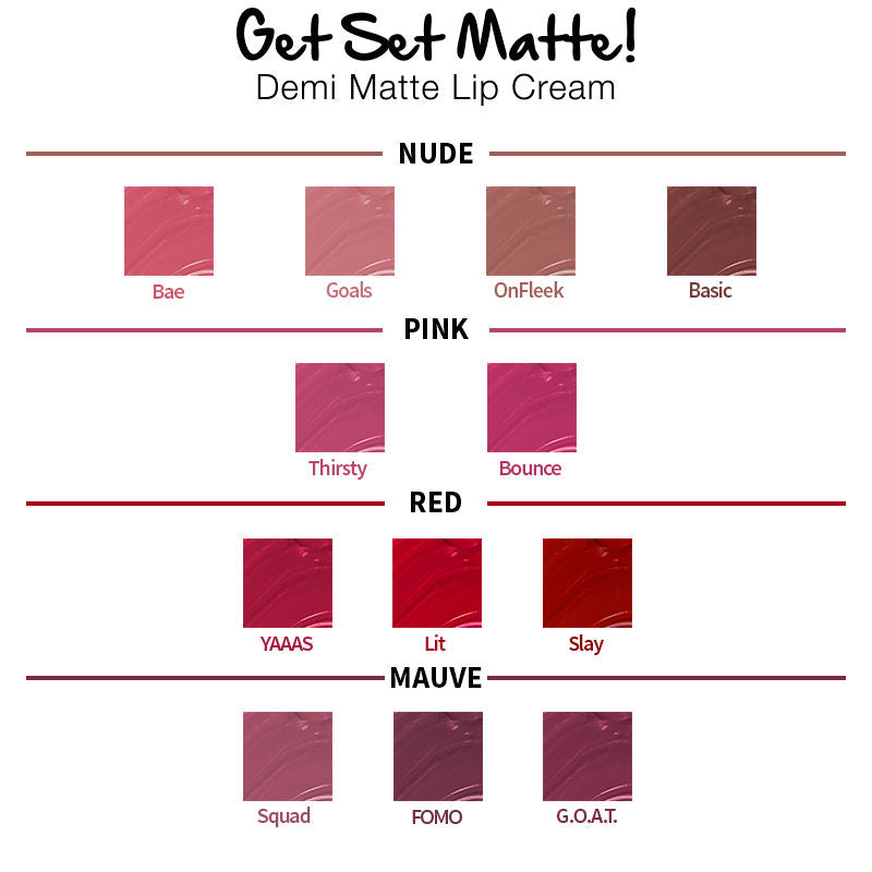 Get Set Matte! Demi Matte Lip Cream Liquid Lipstick