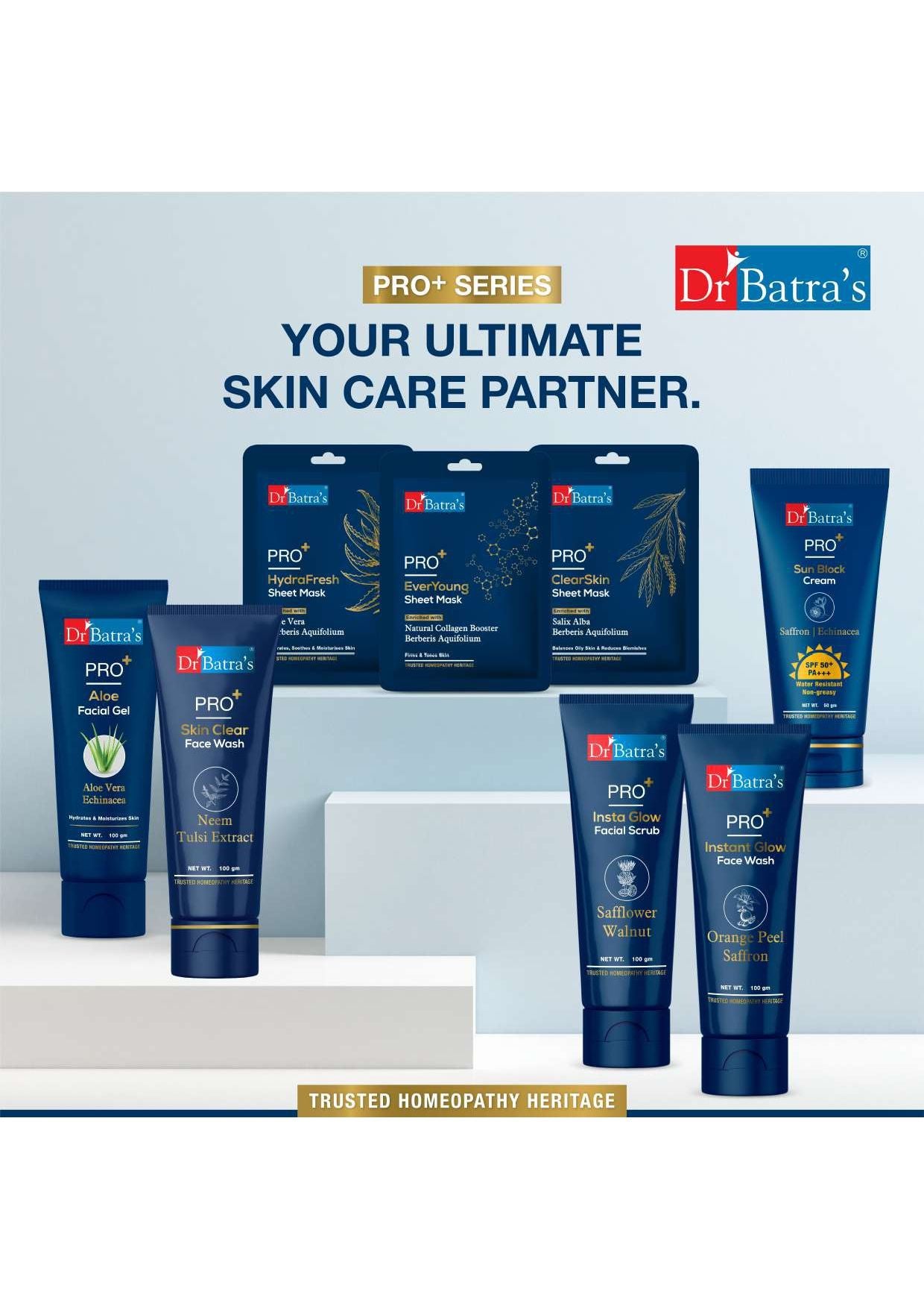 Dr Batra's PRO +Skin Clear Face washEnriched withTulsi,Neem,Aloe Vera,Natural Extract
