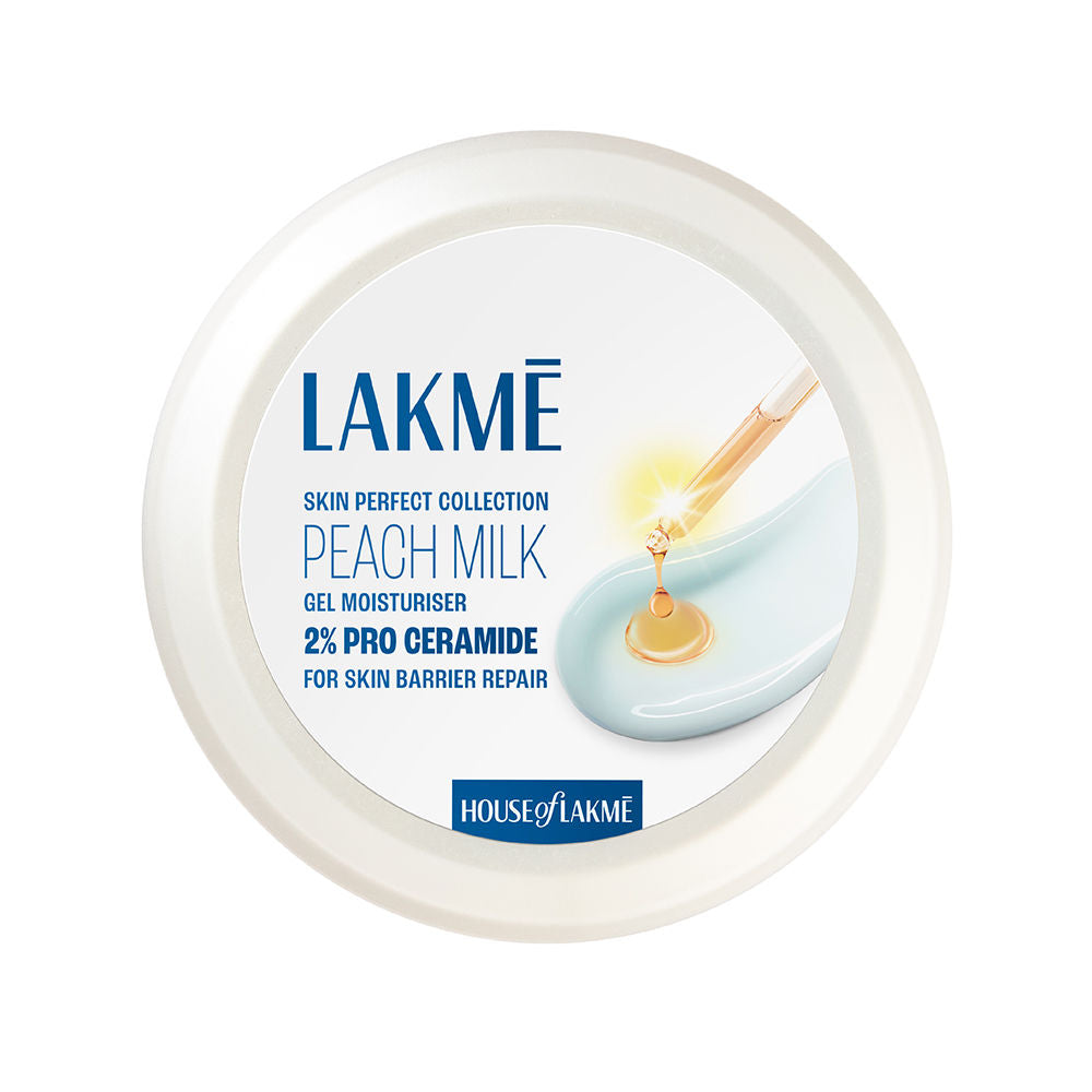 Lakmé Peach Gel Moisturiser 2%Pro Ceramide, Skin Barrier Repair & Glowing Skin,All Skin Types