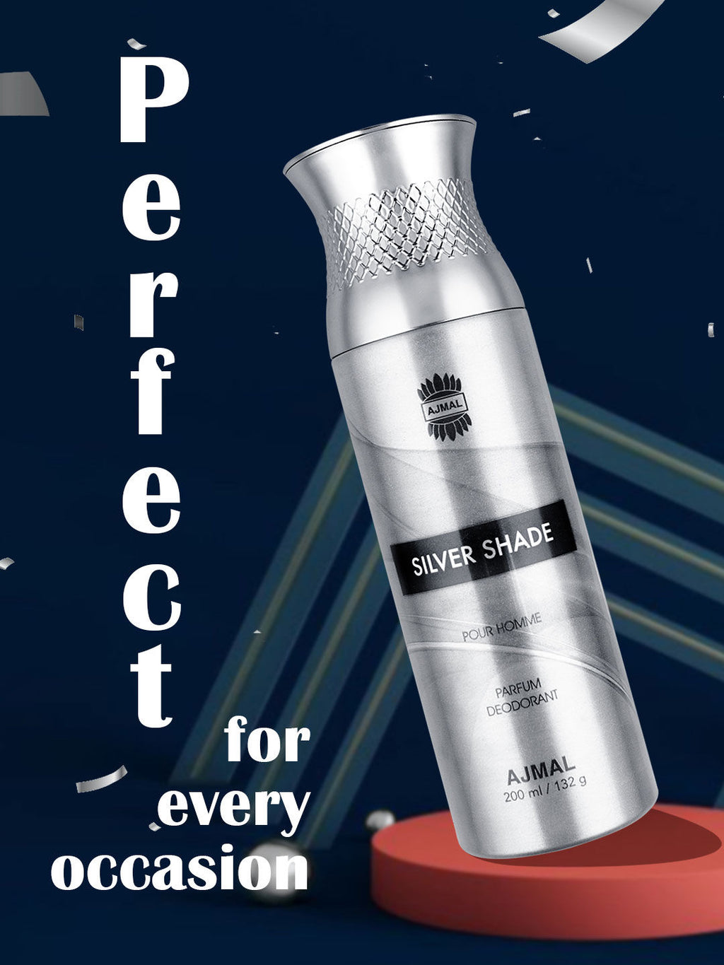 Ajmal Silver Shade Perfume Deodorant Body Spray For Men