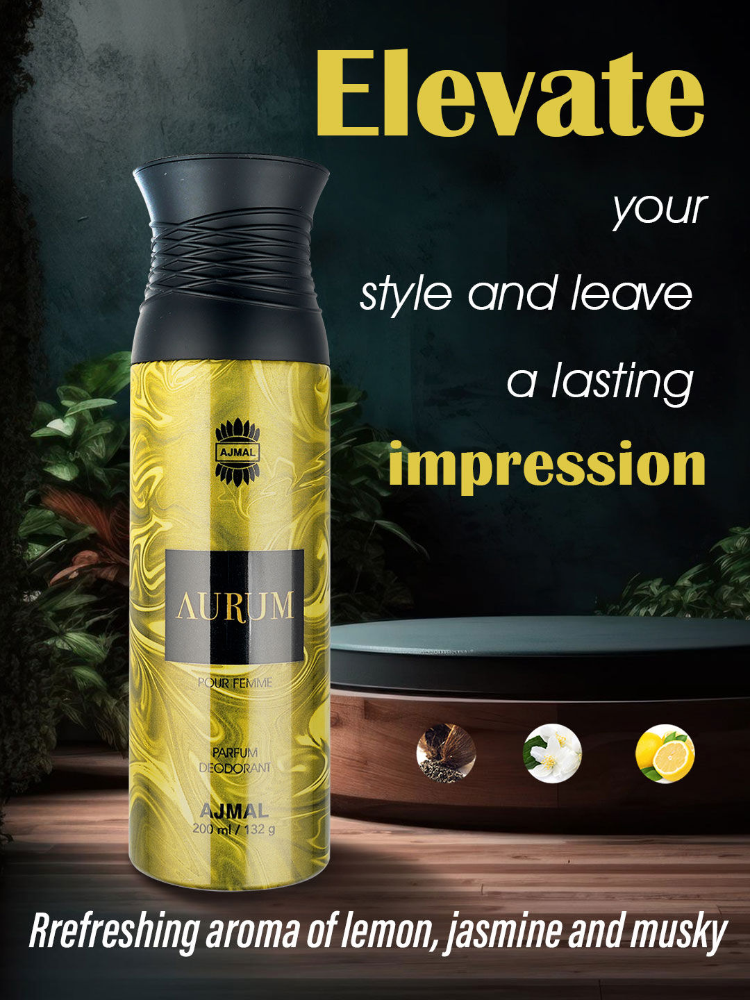 Ajmal Aurum Perfume Deodorant Body Spray For Women