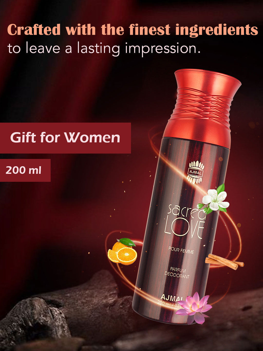 Ajmal Sacred Love Perfume Deodorant Body Spray For Women
