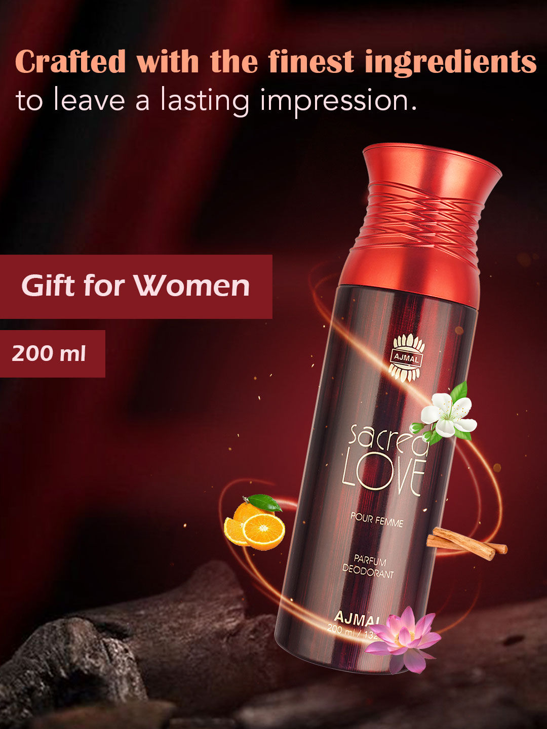 Ajmal Sacred Love Perfume Deodorant Body Spray For Women