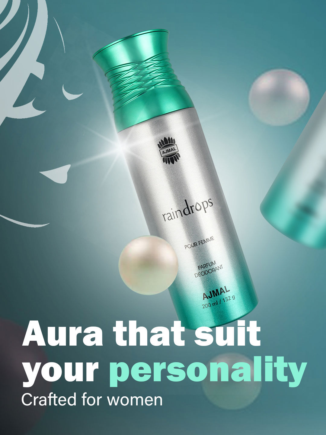Ajmal Raindrops Perfume Deodorant Body Spray For Women