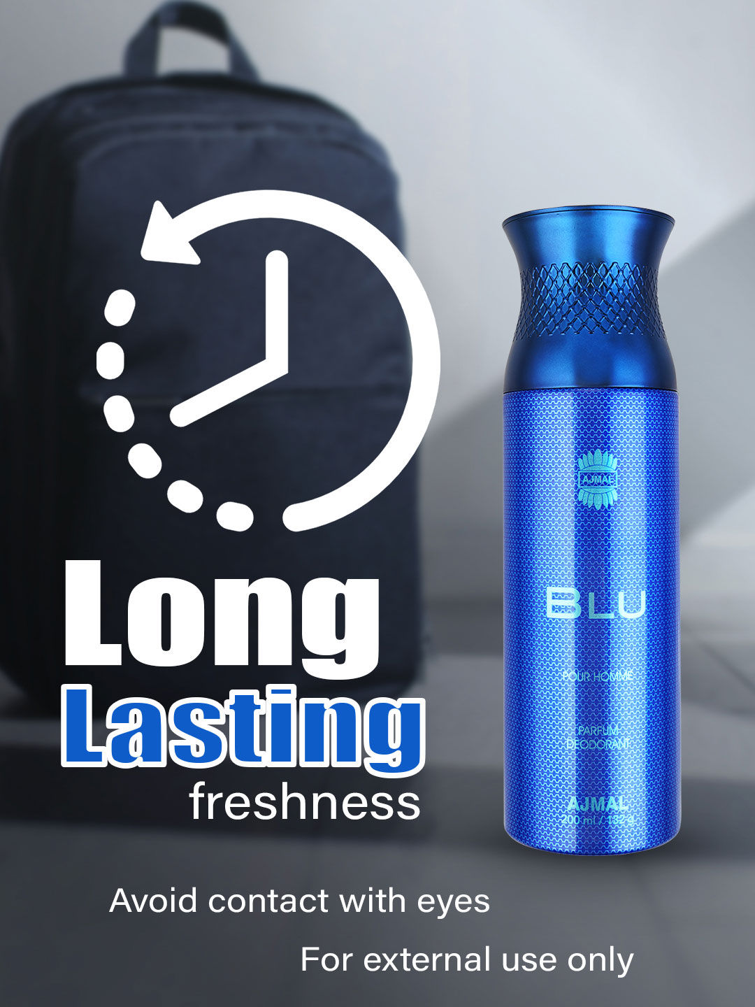 Ajmal Blu Perfume Deodorant Body Spray For Men