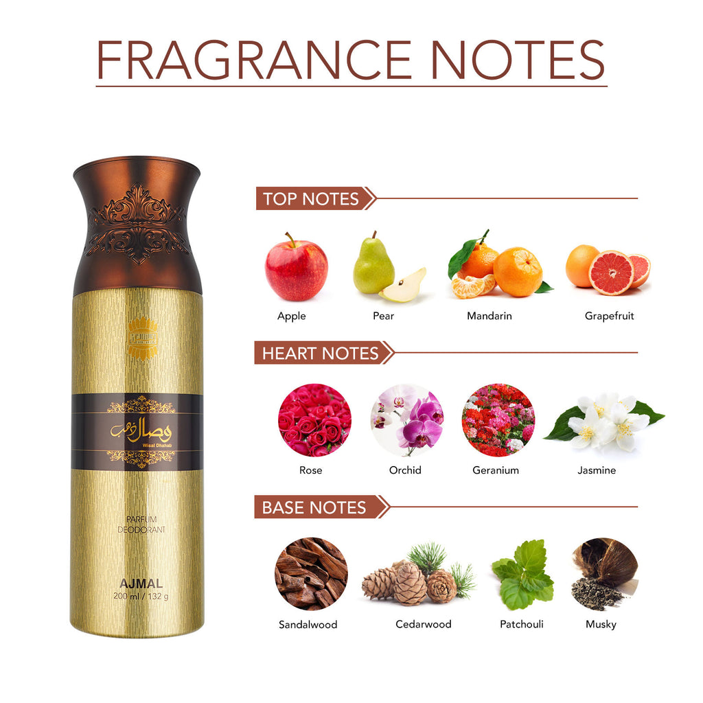 Ajmal Wisal Dhabab Perfume Deodorant Body Spray For Men