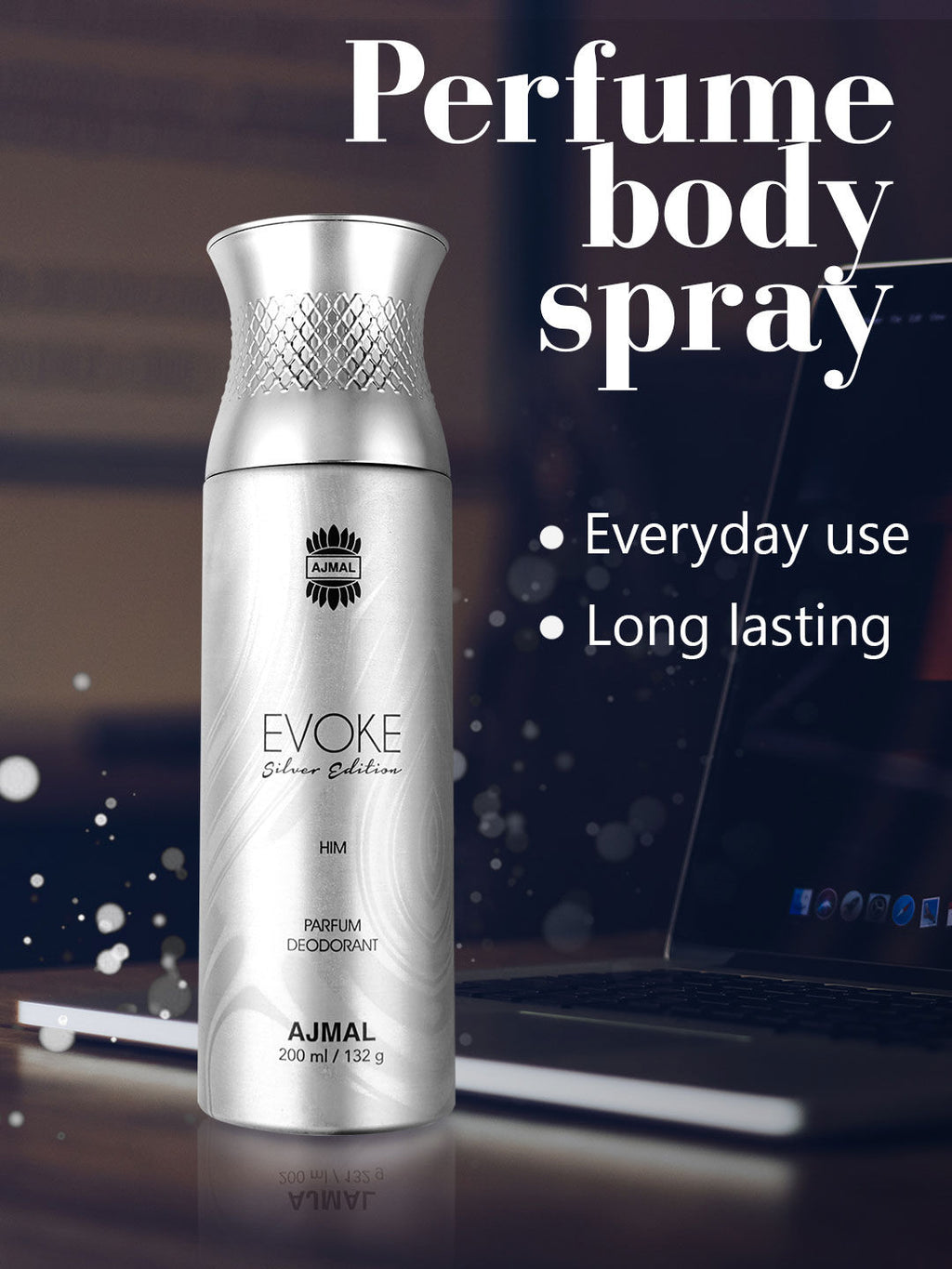 Ajmal Evoke Silver Edition Perfume Deodorant Body Spray For Men