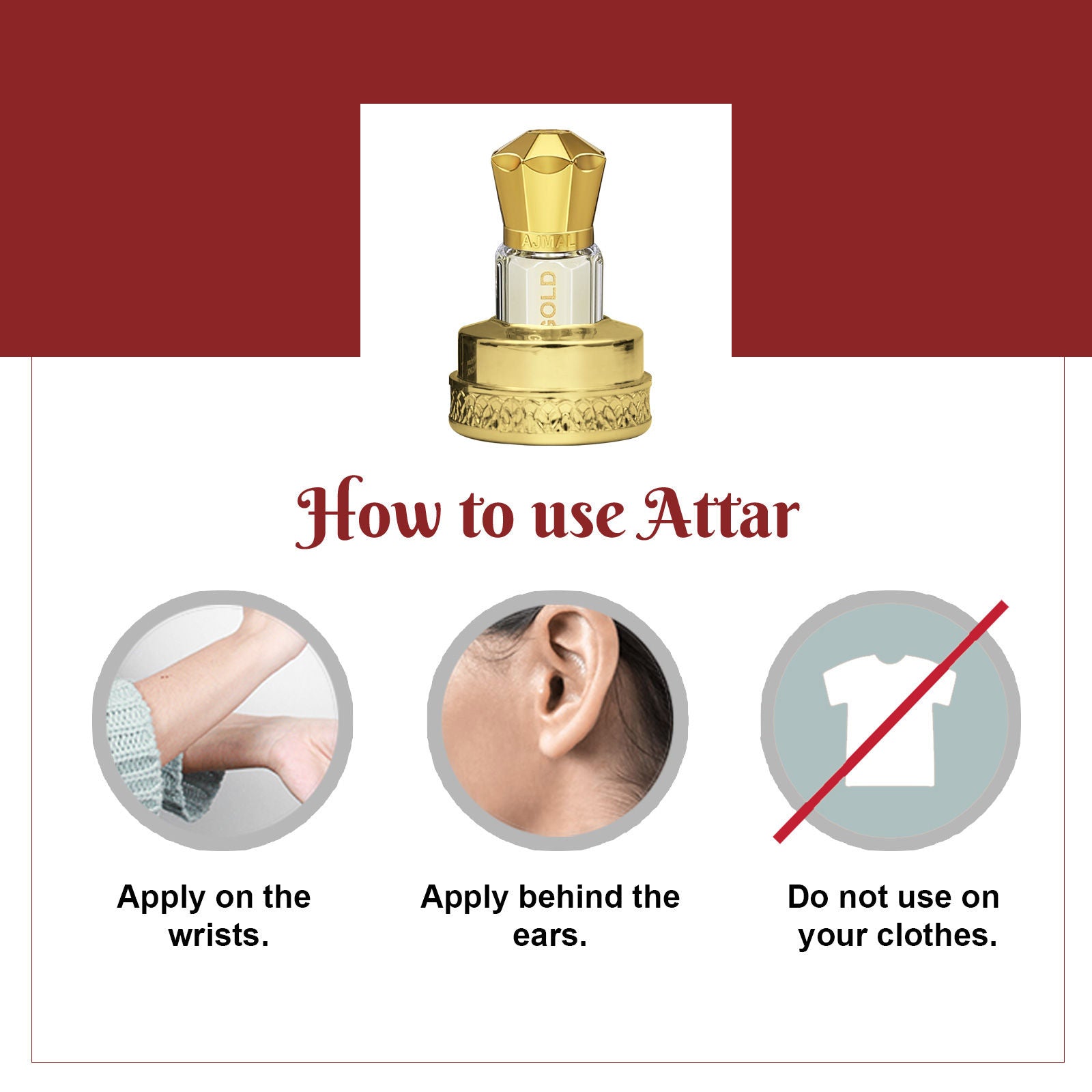 Rose Gold Attar Concentrated Perfume For Her