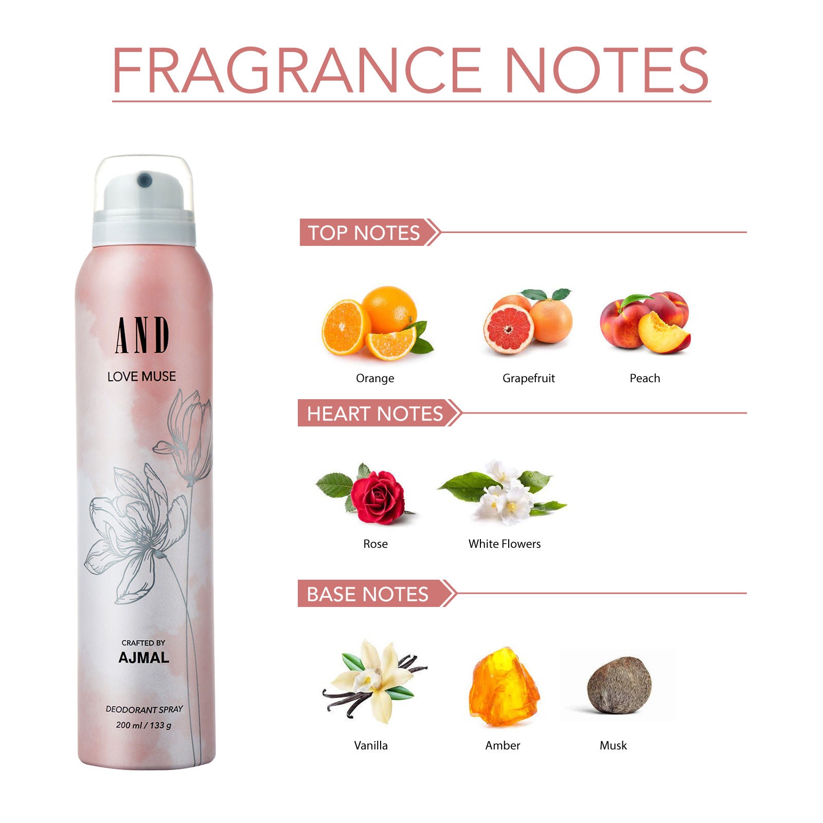 And Love Muse Perfume Deodorant Body Spray For Women