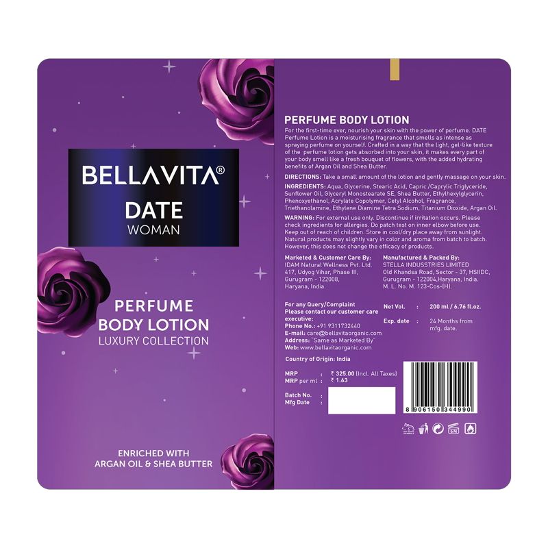 Bella Vita Date Woman Perfume Body Lotion