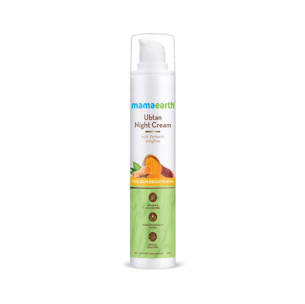 Ubtan Night Cream For Glowing Skin With Turmeric & Saffron For Skin Brightening