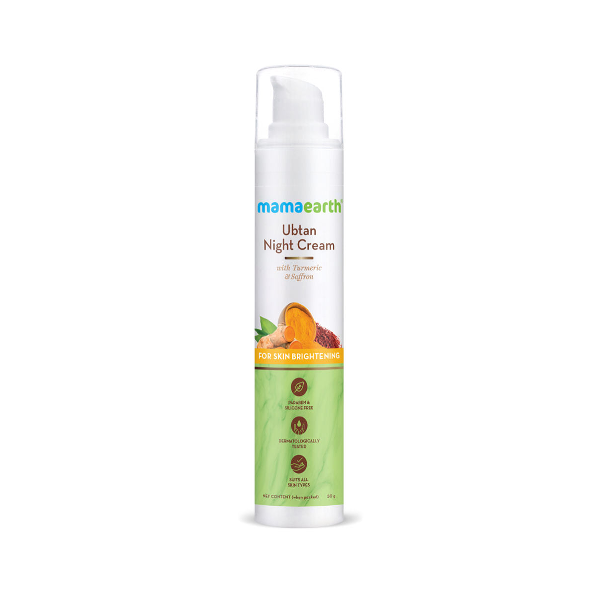 Ubtan Night Cream For Glowing Skin With Turmeric & Saffron For Skin Brightening