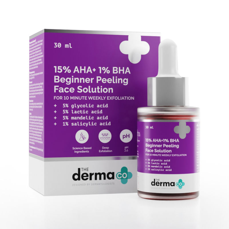 15% AHA + 1% BHA Peeling Solution for Beginners for Glowing Skin In 10 Minutes