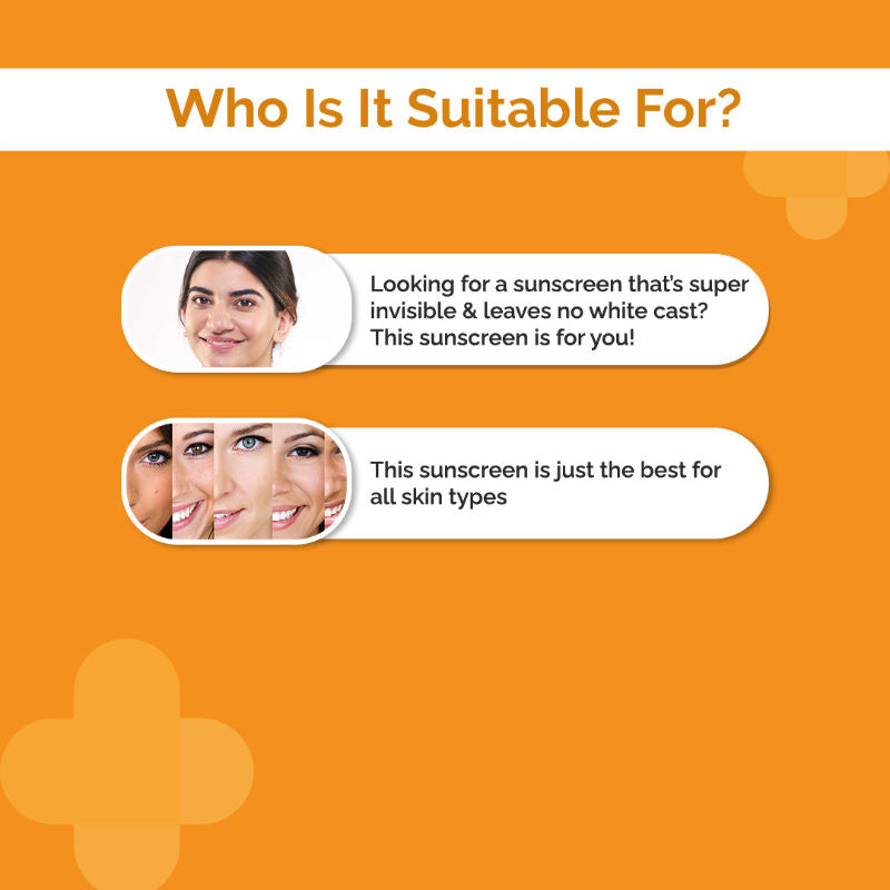 Hyaluronic Invisible Sunscreen With Hyaluronic Acid For No White Cast Sun Protection