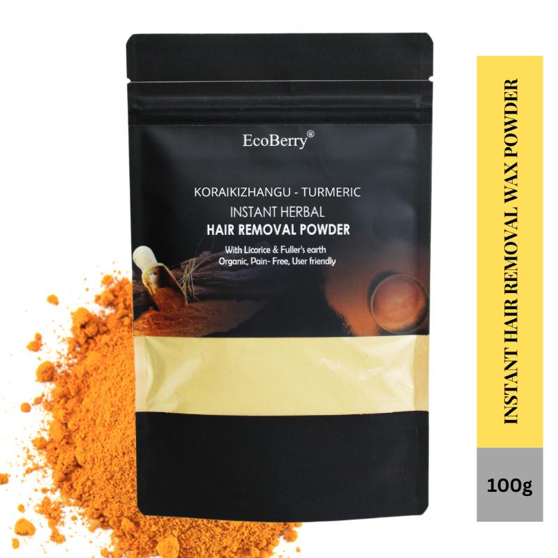 Koraikizhangu Turmeric Instant Herbal Hair Removal Powder