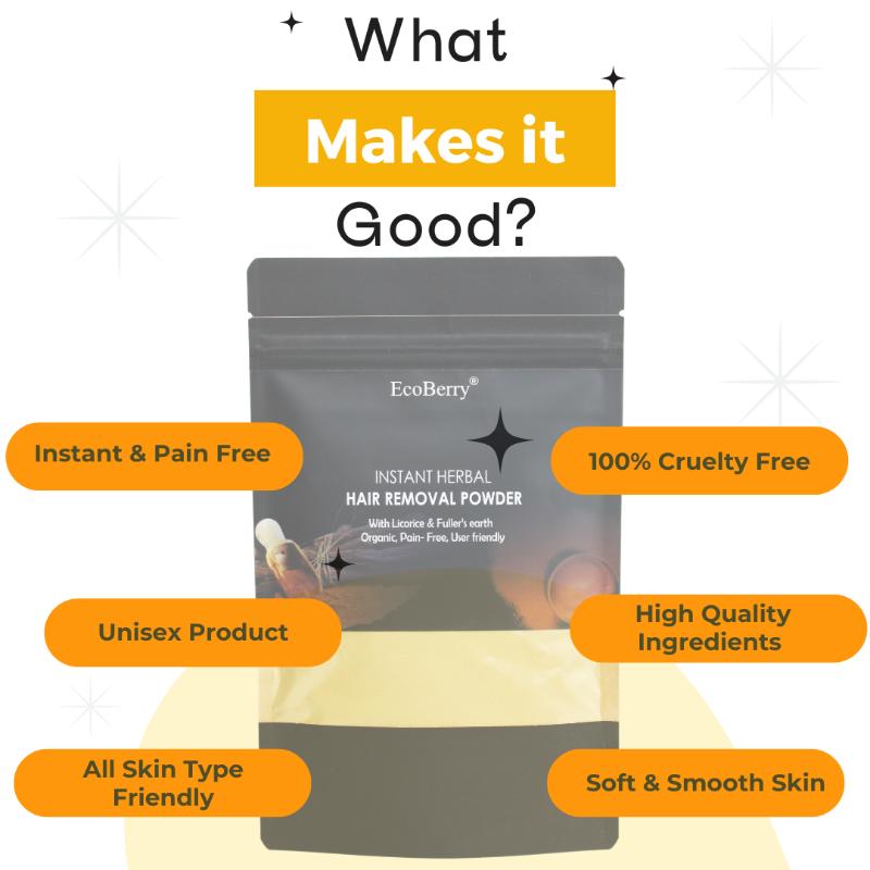 Koraikizhangu Turmeric Instant Herbal Hair Removal Powder