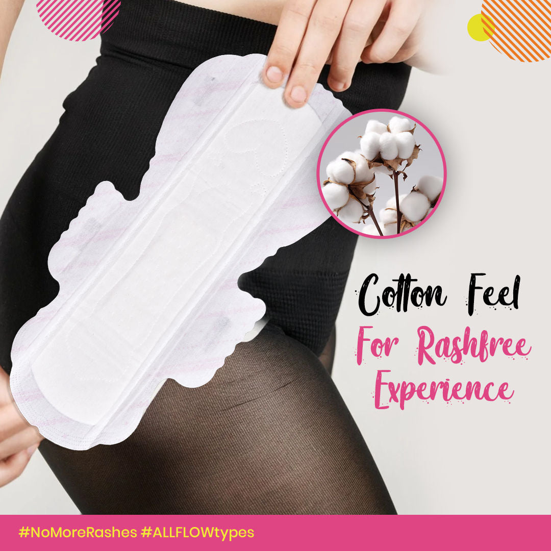 POLKA Ultra Sanitary Pads Organic Cotton Soft Feel Rash Free Wide Back