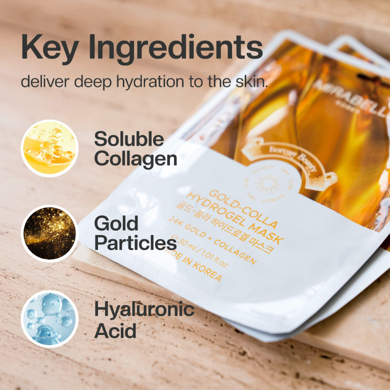 Gold-Collagen Hydrogel Mask