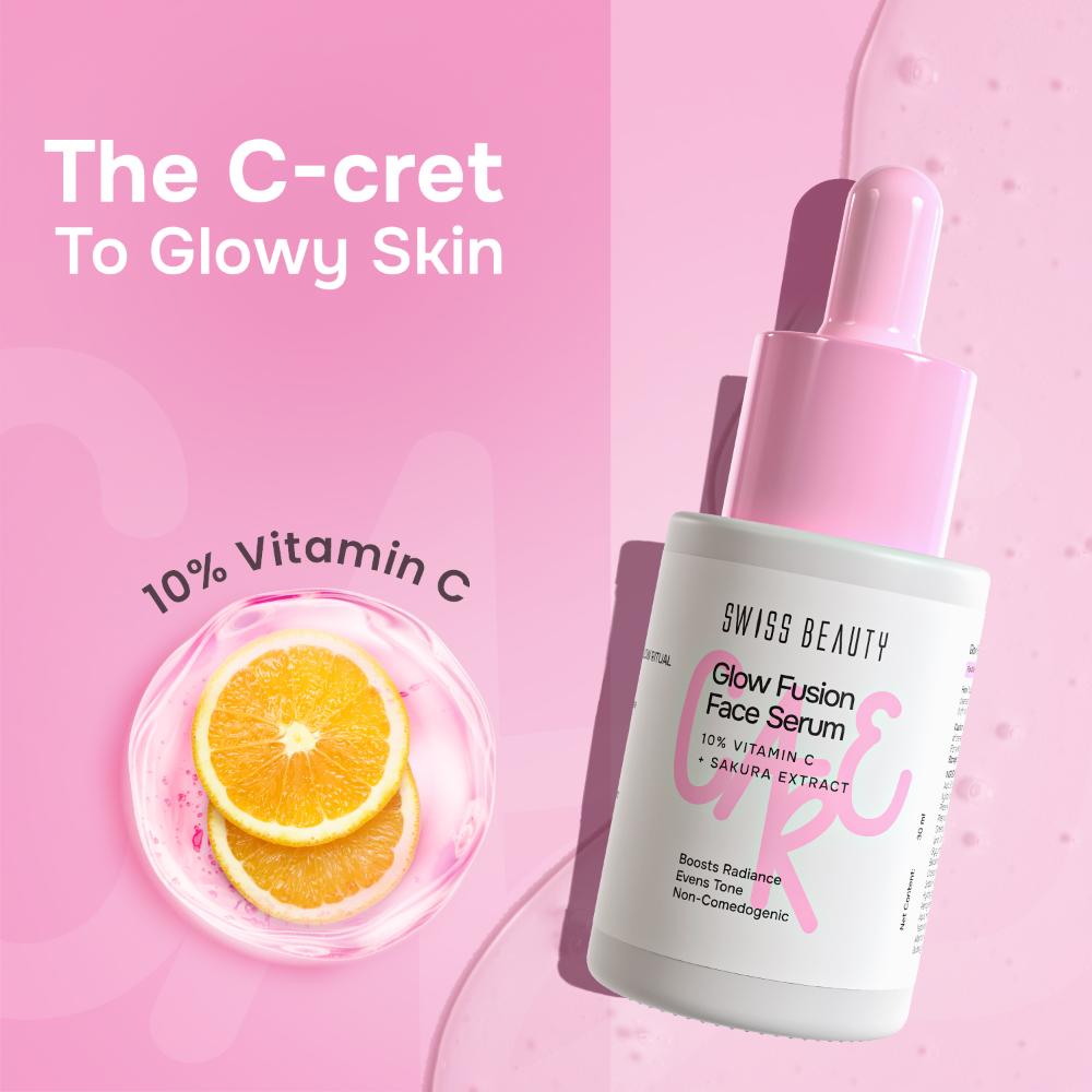 Care Glow Fusion Face Serum - 10% Vitamin C & Sakura Extract