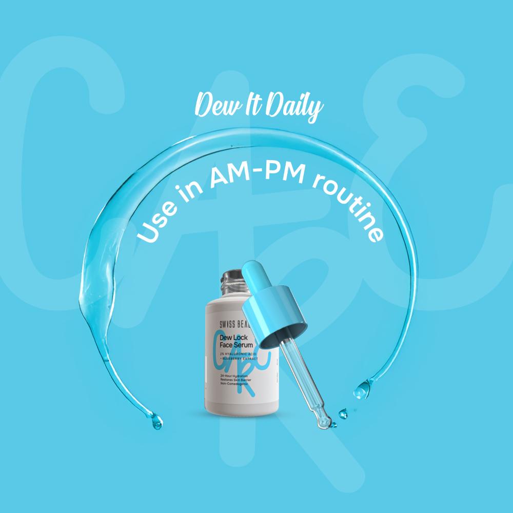 Care Dew Lock Face Serum - 2% Hyaluronic Acid & Blueberry Extract
