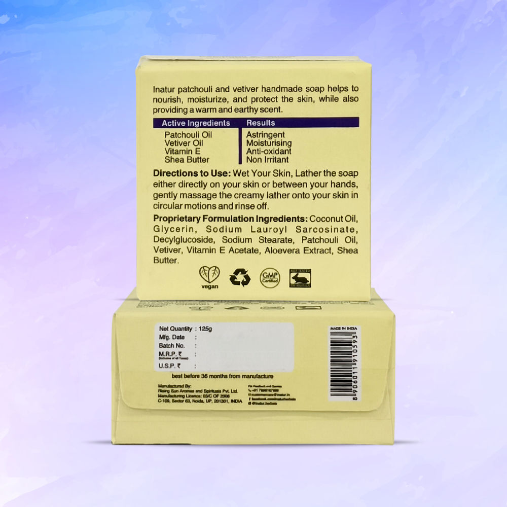 Patchouli & Vetiver Herbal Soap with Natural Essential Oils for Hydration & Purification