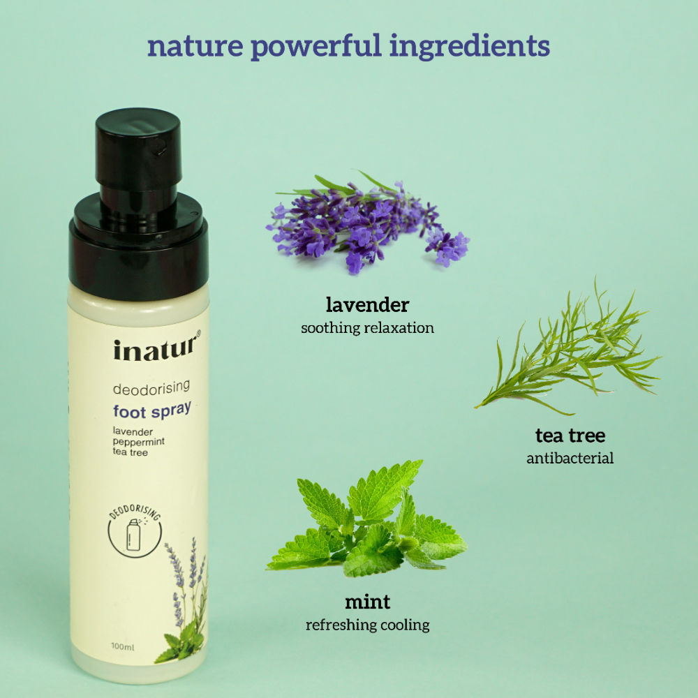 Foot Spray With Lavender, Tea Tree & Peppermint For Odor Control & Tired Feet, Daily Care