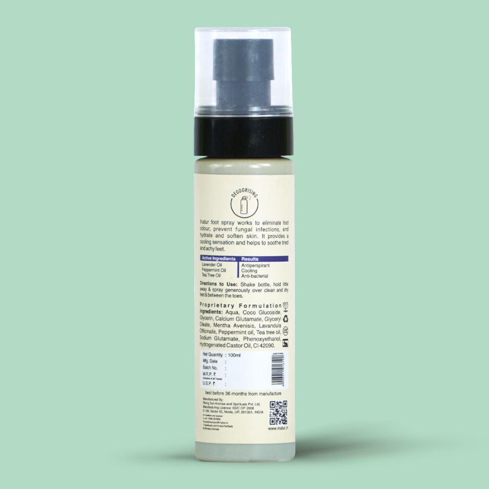 Foot Spray With Lavender, Tea Tree & Peppermint For Odor Control & Tired Feet, Daily Care
