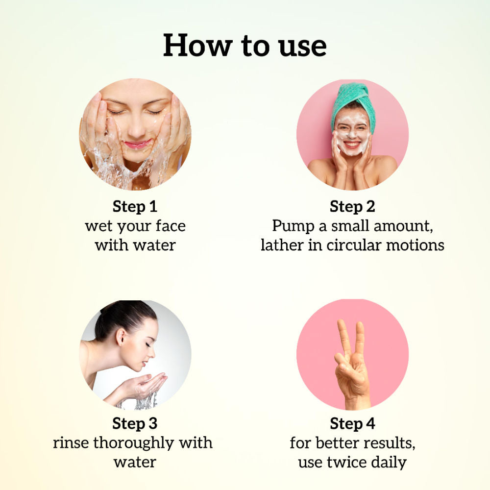 Sandal Face Wash, Removes Tan & Brightens, Gentle & Hydrating, for All Skin Types