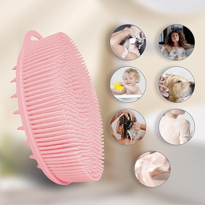 Silicone Bath Brush Soft Body Wash Bathing Scrubber