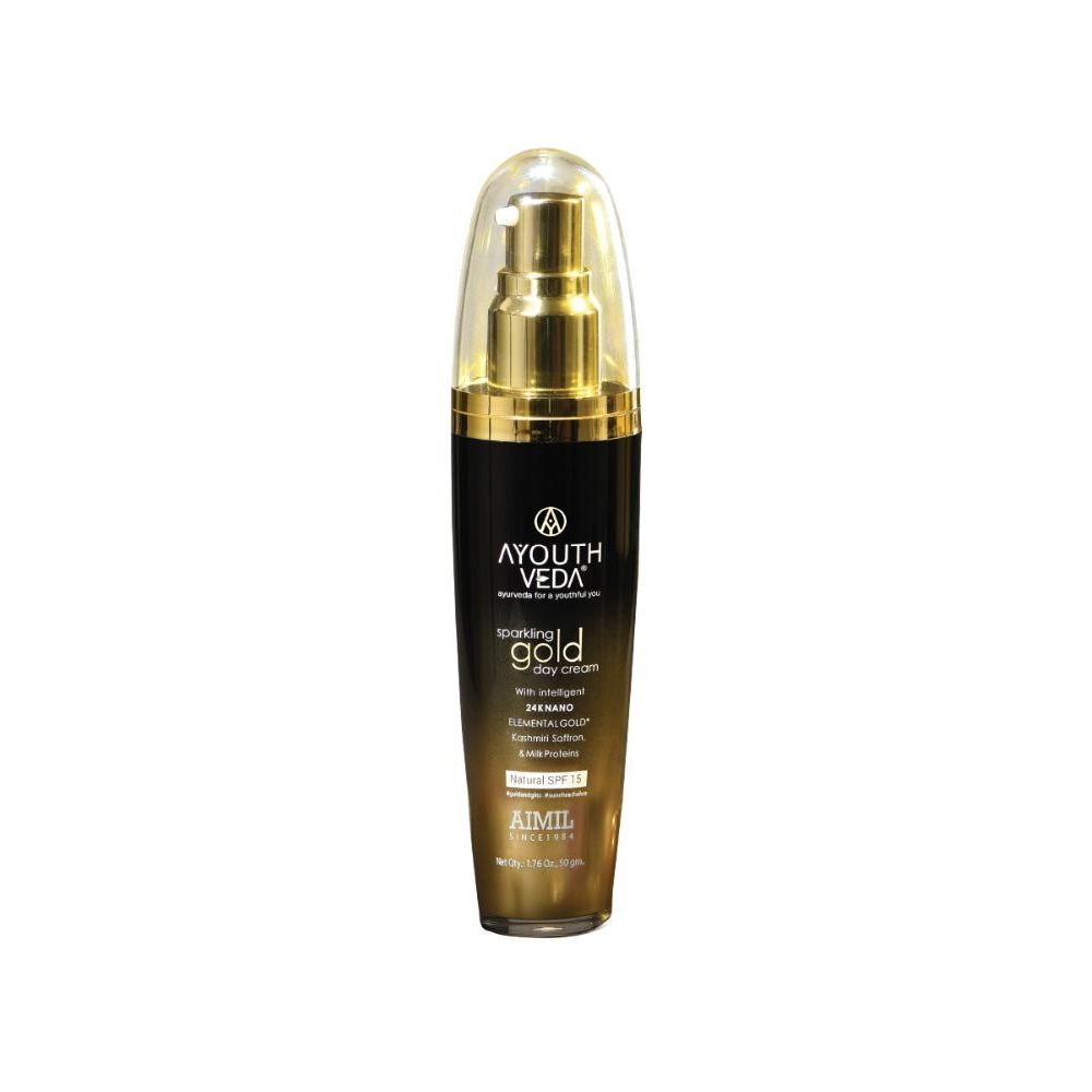 Sparkling Gold Day Cream with 24K Nano Gold, Saffron & Lotus for Radiant, Youthful Skin
