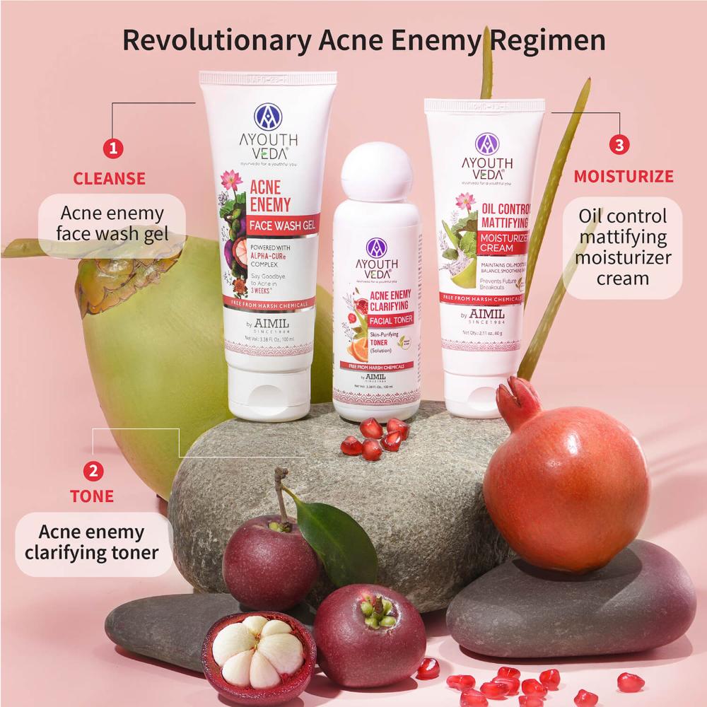 Acne Enemy Face Wash Gel with Alpha-CURe Complex to Combat Acne & Control Oil Production