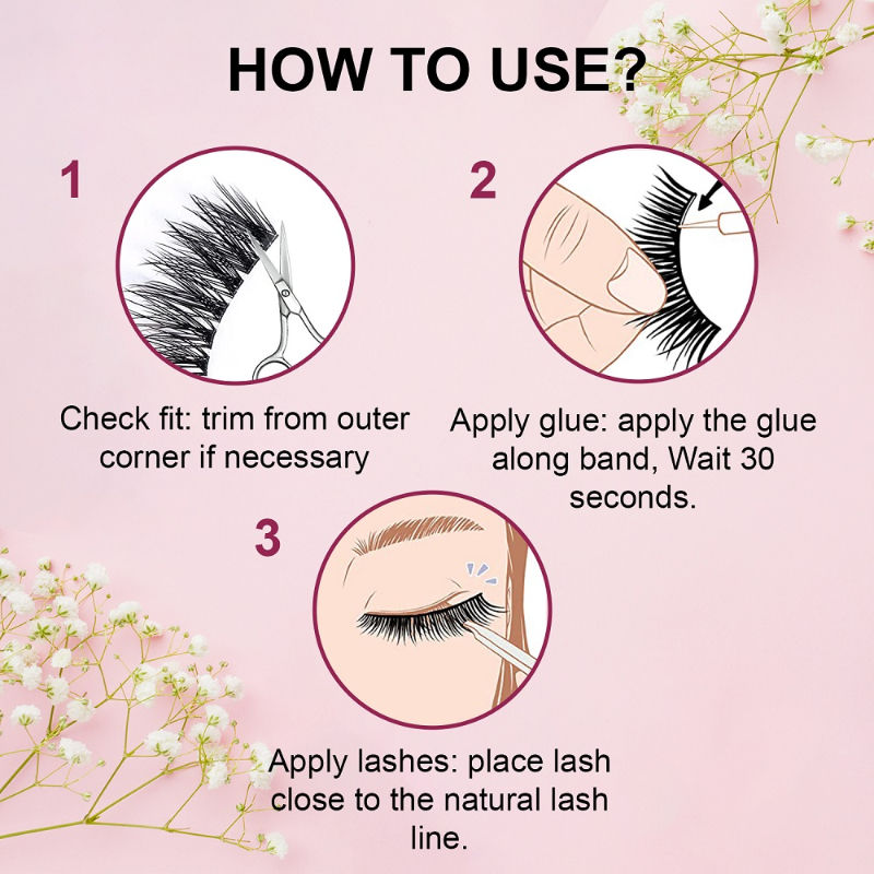 False Eyelashes Long Natural Dramatic Lightweight and Reusable for Stunning Eyes